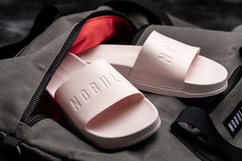 Pink Nobull Ivy Adjustabla Men's Slides | CA Y1188X